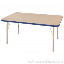 ECR4Kids 30 x 48 Rectangle Everyday T-Mold Adjustable Activity Table, Multiple Colors/Types 565360405